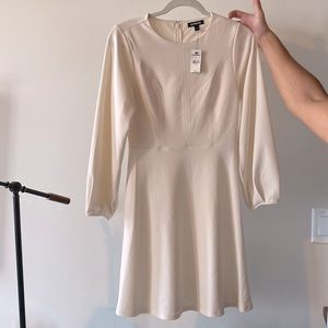 Long sleeve white dress — NEVER worn!